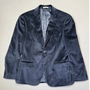 Bar III Men's Slim-Fit Velvet Sport Coat Navy 38S $295 NOWT